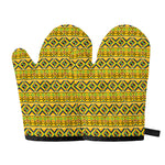Asante Kente Pattern Print Oven Mitts