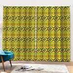 Asante Kente Pattern Print Pencil Pleat Curtains