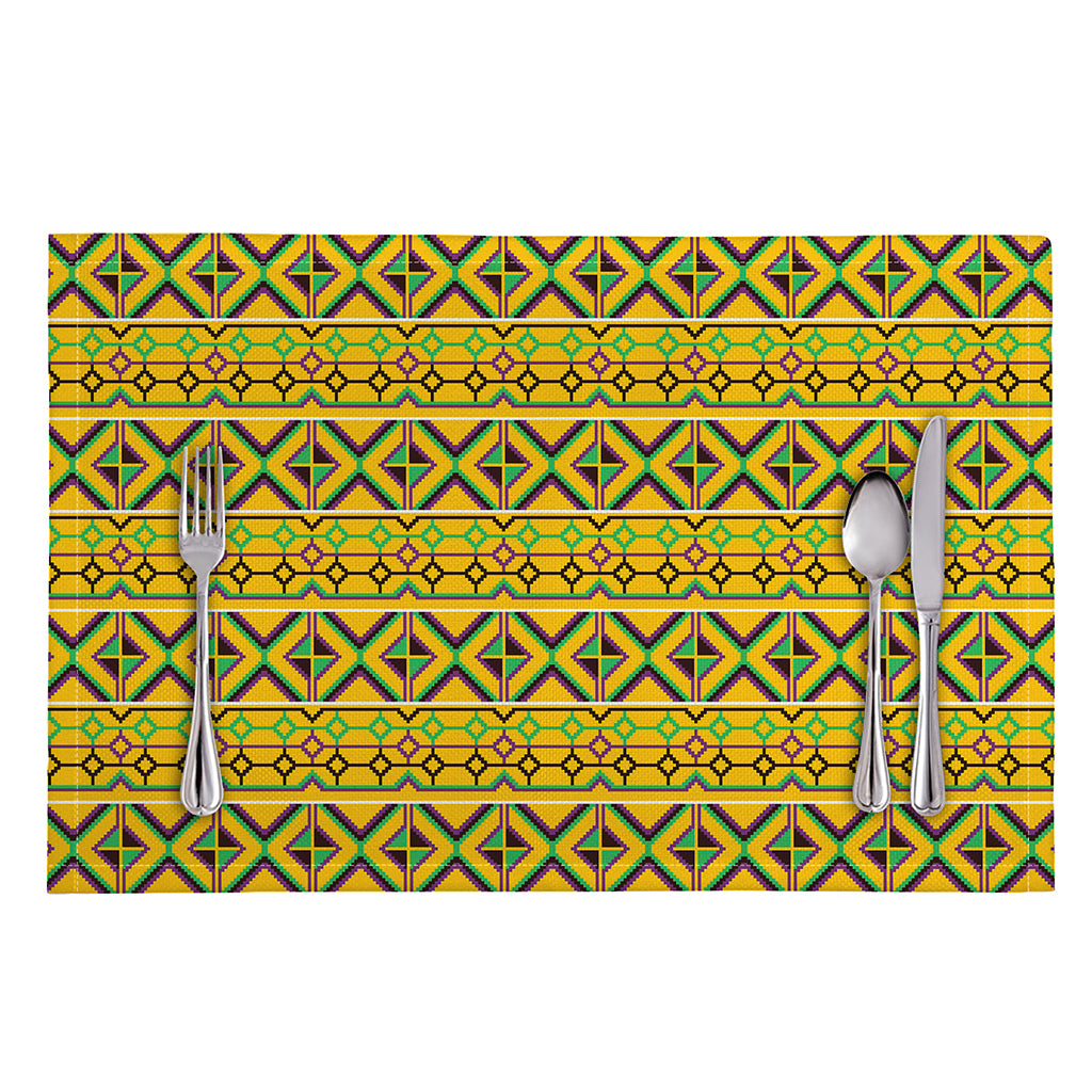 Asante Kente Pattern Print Placemat