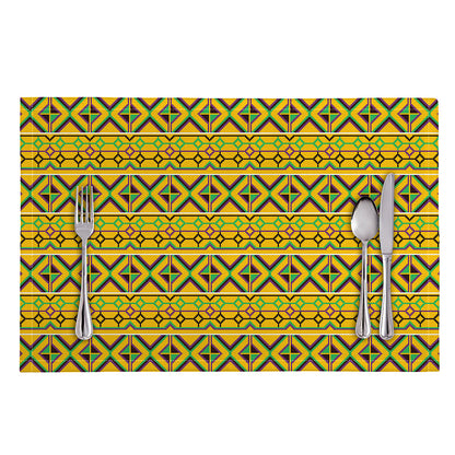 Asante Kente Pattern Print Placemat