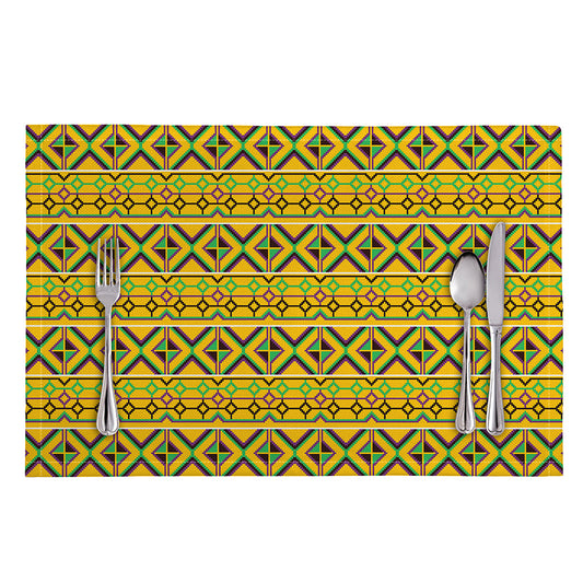 Asante Kente Pattern Print Placemat