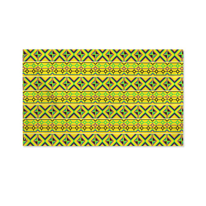 Asante Kente Pattern Print Polyester Flag