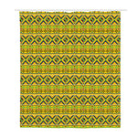 Asante Kente Pattern Print Polyester Shower Curtain