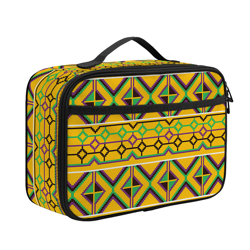 Asante Kente Pattern Print Portable Lunch Bag