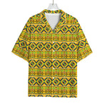 Asante Kente Pattern Print Rayon Hawaiian Shirt