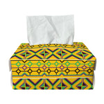 Asante Kente Pattern Print Rectangle Tissue Box Cover
