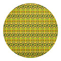 Asante Kente Pattern Print Round Blanket