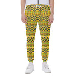 Asante Kente Pattern Print Scuba Joggers