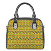Asante Kente Pattern Print Shoulder Handbag