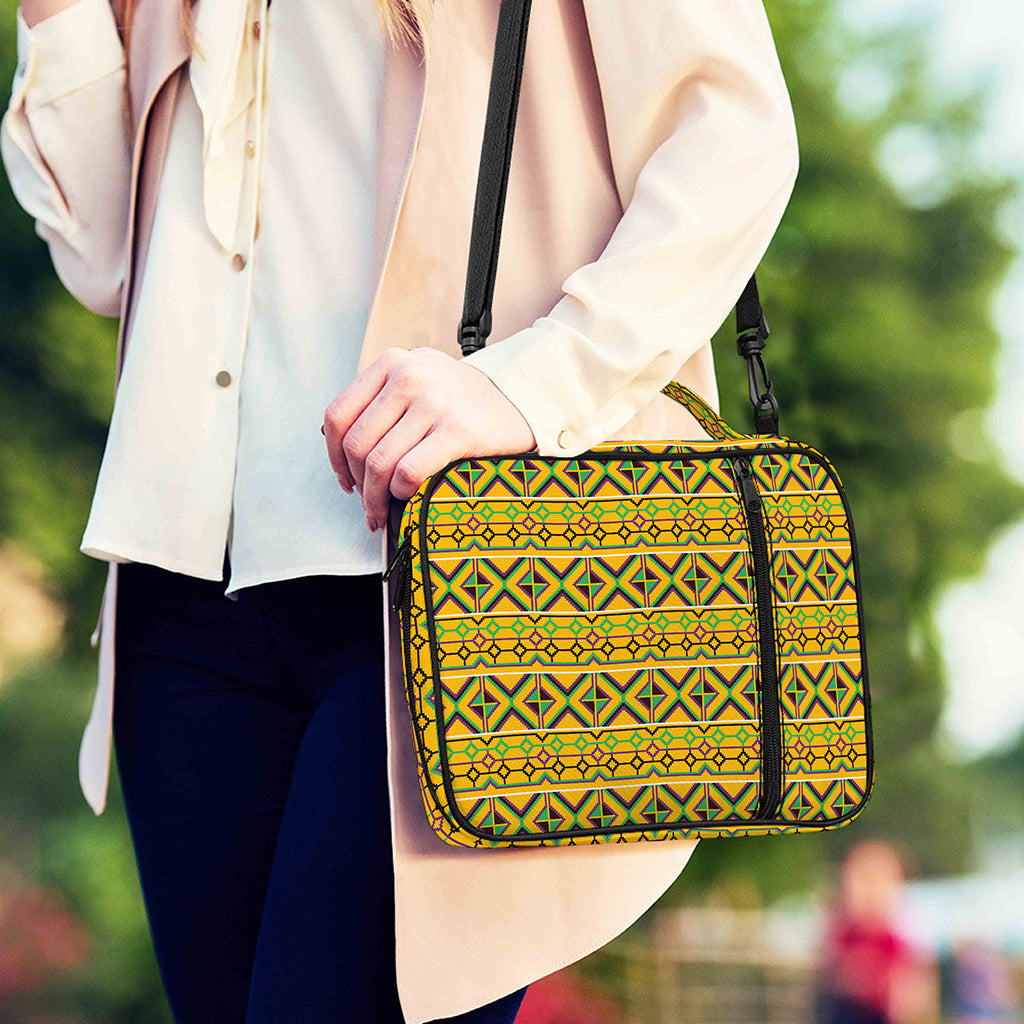 Asante Kente Pattern Print Shoulder Strap Bible Bag