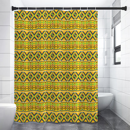 Asante Kente Pattern Print Shower Curtain