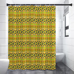 Asante Kente Pattern Print Shower Curtain