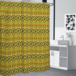 Asante Kente Pattern Print Shower Curtain