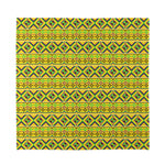 Asante Kente Pattern Print Silk Bandana