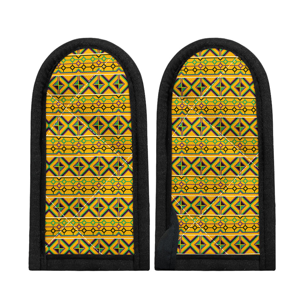 Asante Kente Pattern Print Skillet Handle Cover