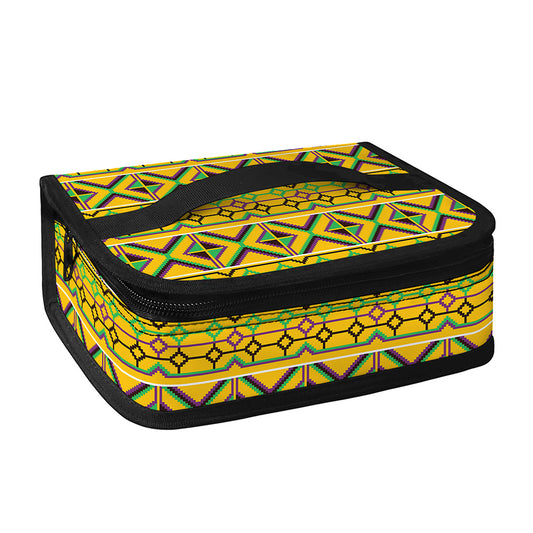 Asante Kente Pattern Print Small Lunch Bag