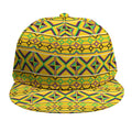 Asante Kente Pattern Print Snapback Cap