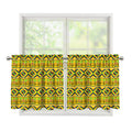Asante Kente Pattern Print Tier Curtains