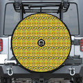Asante Kente Pattern Print Tire Cover With Camera Hole