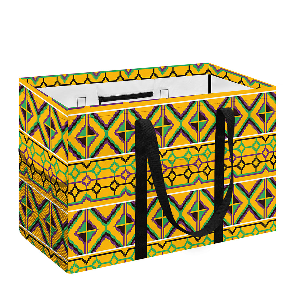 Asante Kente Pattern Print Utility Tote Bag