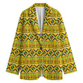 Asante Kente Pattern Print Women's Blazer