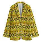 Asante Kente Pattern Print Women's Blazer