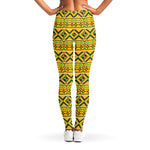 Asante Kente Pattern Print Women's Leggings