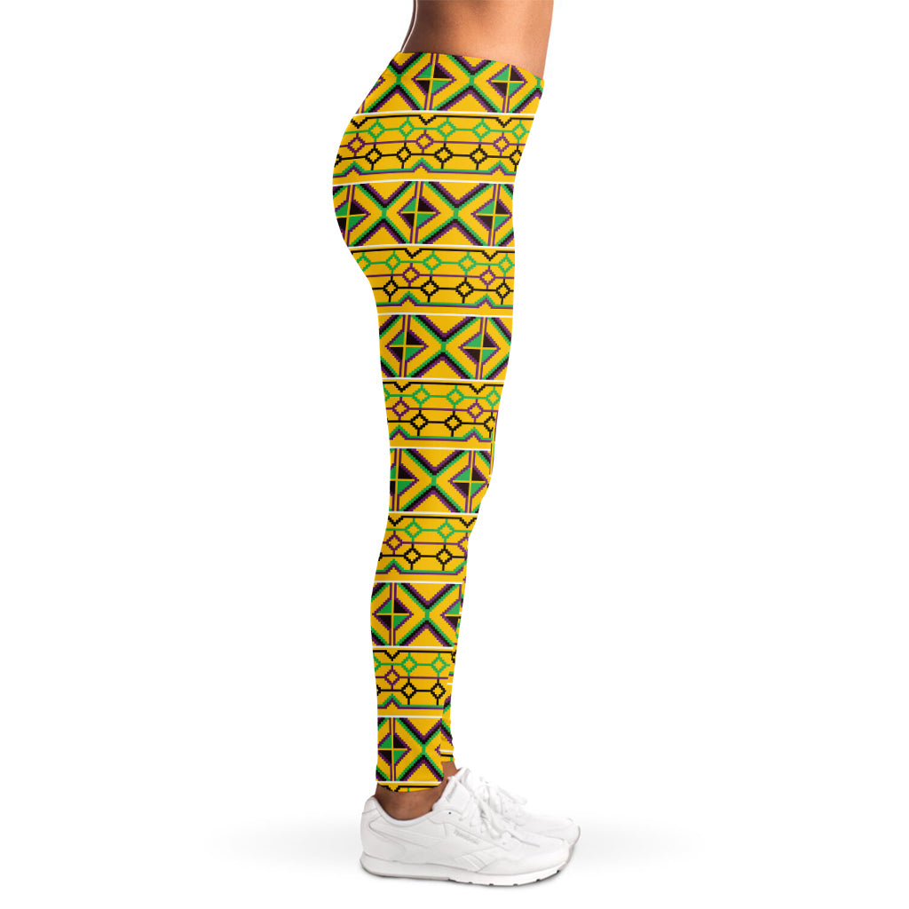 Asante Kente Pattern Print Women's Leggings