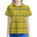 Asante Kente Pattern Print Women's Polo Shirt