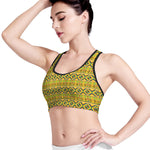 Asante Kente Pattern Print Women's Sports Bra