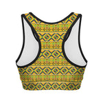 Asante Kente Pattern Print Women's Sports Bra