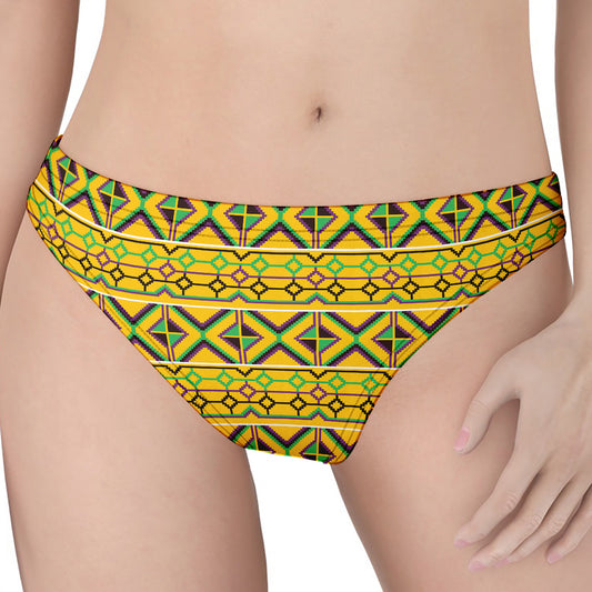 Asante Kente Pattern Print Women's Thong