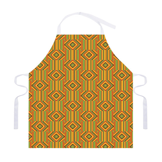 Ashanti Kente Pattern Print Adjustable Apron