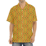 Ashanti Kente Pattern Print Aloha Shirt