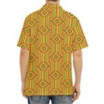Ashanti Kente Pattern Print Aloha Shirt
