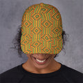 Ashanti Kente Pattern Print Baseball Cap