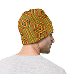 Ashanti Kente Pattern Print Beanie