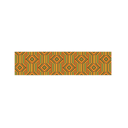 Ashanti Kente Pattern Print Bed Runner