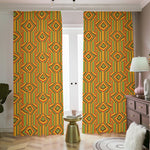 Ashanti Kente Pattern Print Blackout Pencil Pleat Curtains