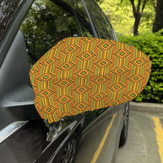 Ashanti Kente Pattern Print Car Side Mirror Covers