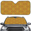 Ashanti Kente Pattern Print Car Windshield Sun Shade