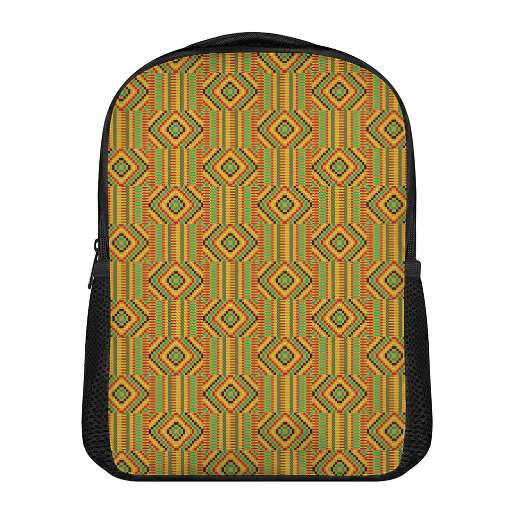 Ashanti Kente Pattern Print Casual Backpack