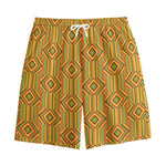 Ashanti Kente Pattern Print Cotton Shorts