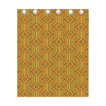 Ashanti Kente Pattern Print Curtain