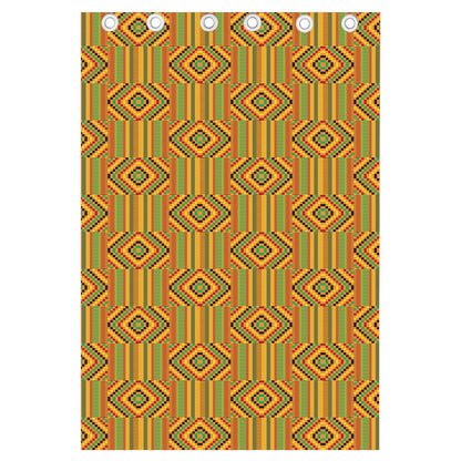 Ashanti Kente Pattern Print Curtain