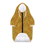 Ashanti Kente Pattern Print Dog Zip Up Hoodie