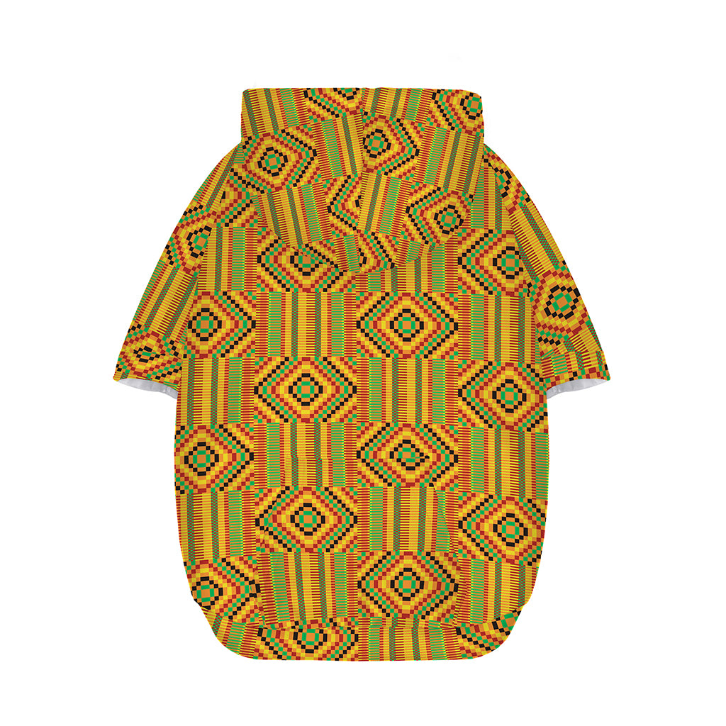 Ashanti Kente Pattern Print Dog Zip Up Hoodie