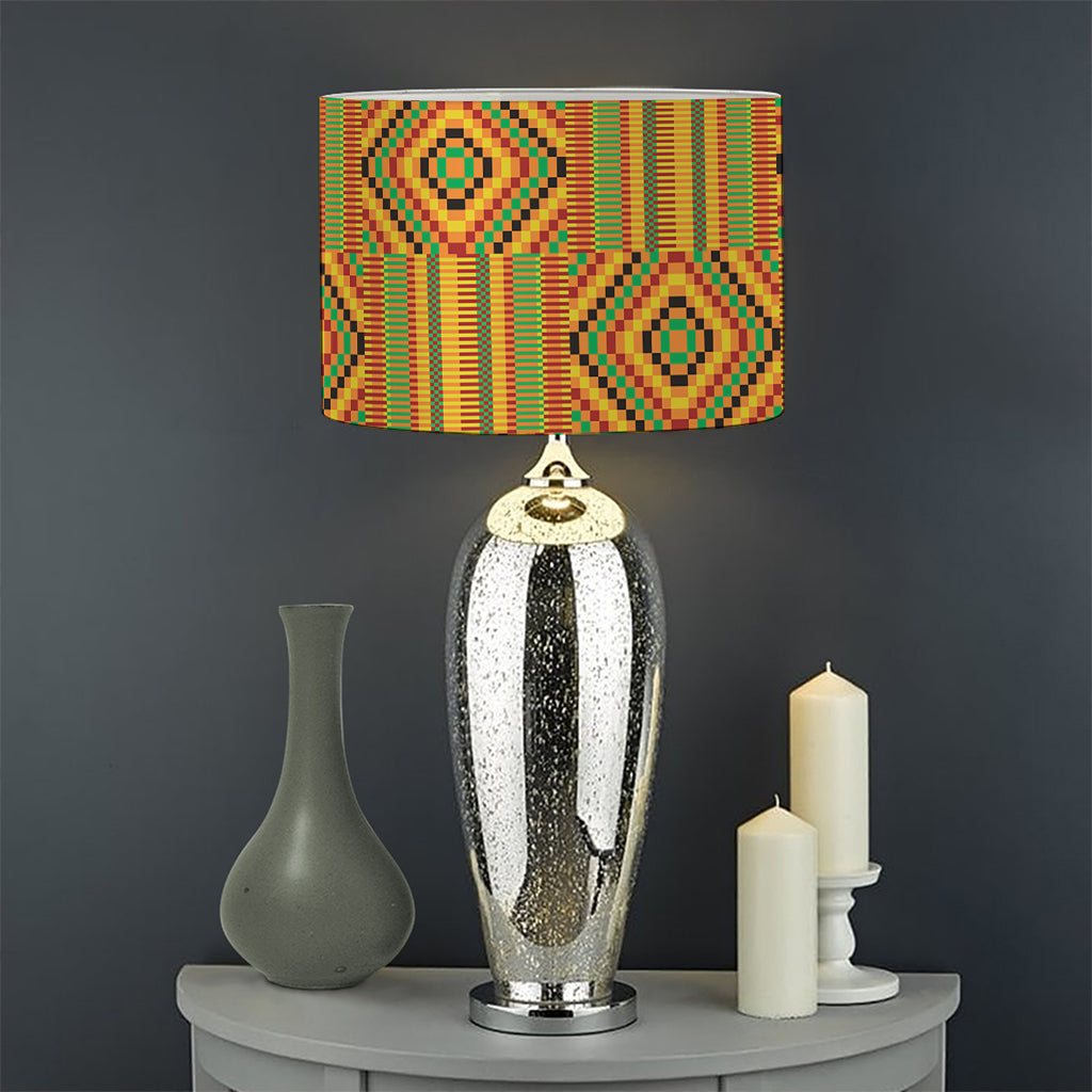 Ashanti Kente Pattern Print Drum Lamp Shade