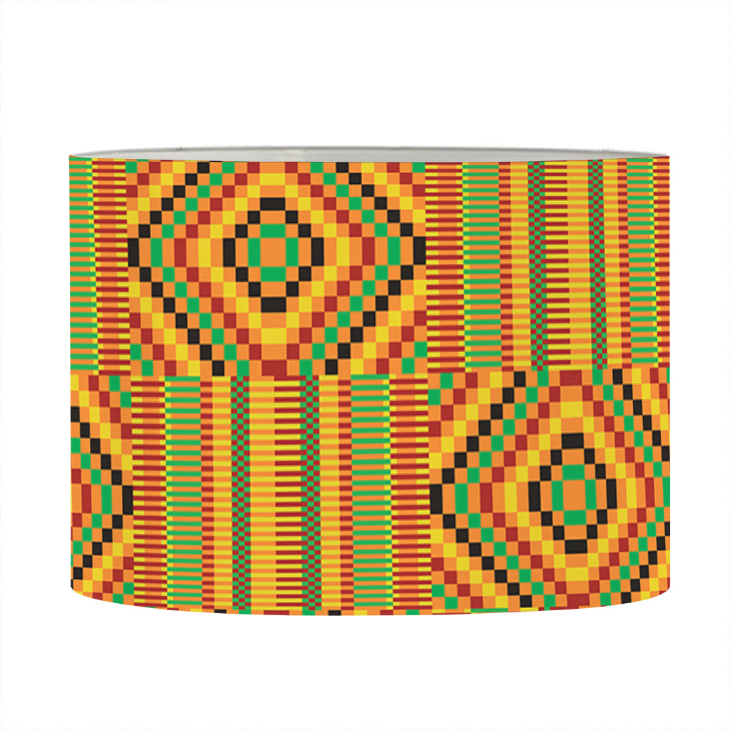 Ashanti Kente Pattern Print Drum Lamp Shade