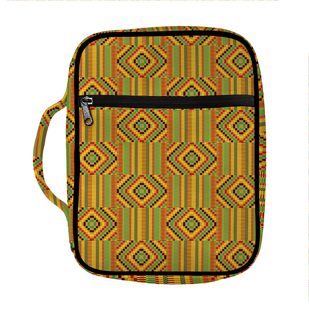 Ashanti Kente Pattern Print Front Pocket Bible Bag